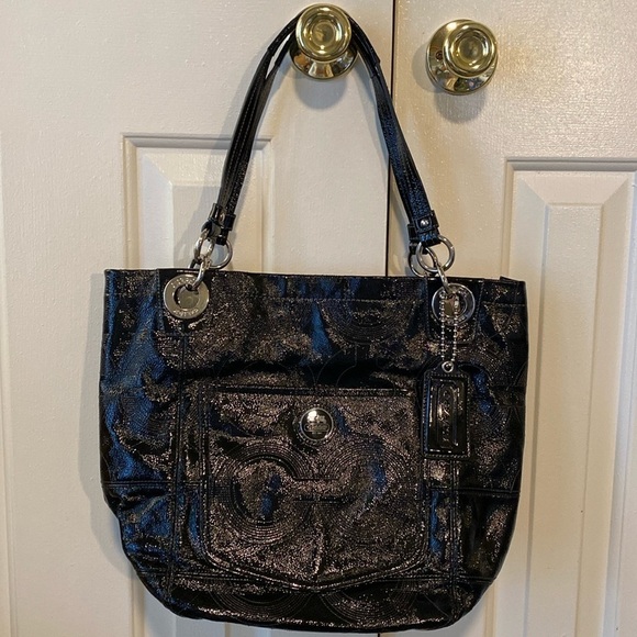 Coach Black Monogrammed Tote Bag in Like New Condition - Picture 1 of 11